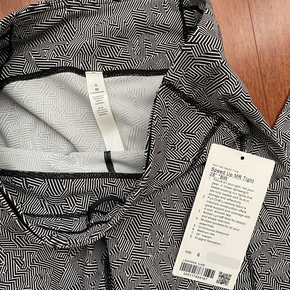 Lululemon Seawheeze 2020 Speed Up MR Tight 28” Sz6 - Picture 3 of 6